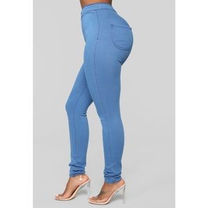 Fashion Nova Medium Blue High Waist Jeans